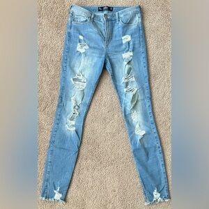 Hollister Light Blue Distressed Skinny Jeans